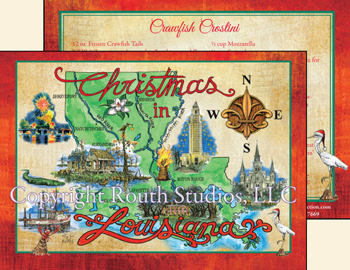 Louisiana State Christmas Cards